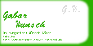 gabor wunsch business card